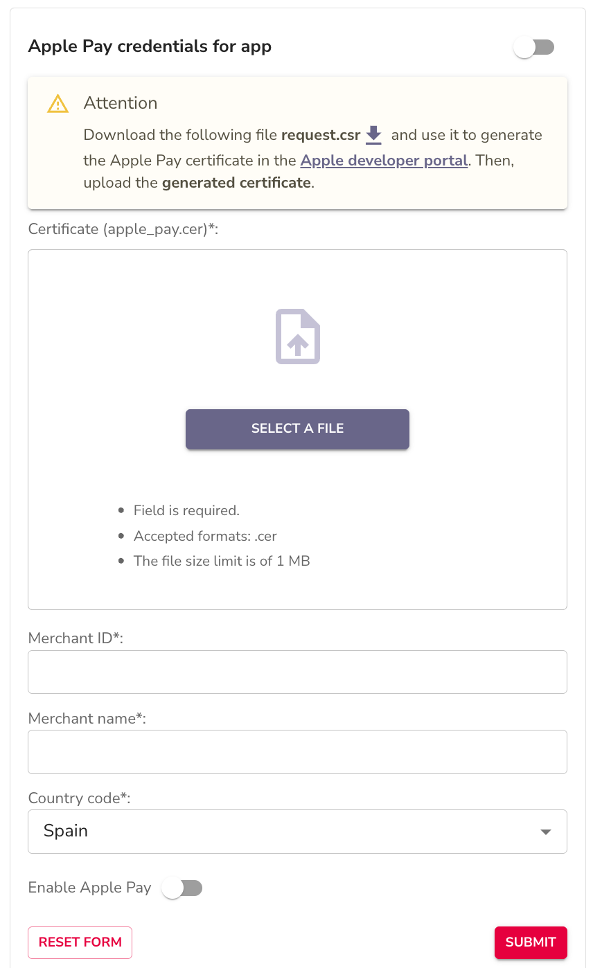Apple Pay In-App Integration