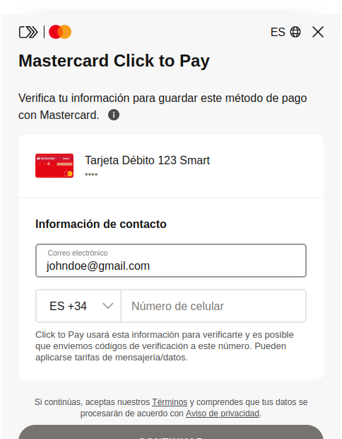 Mastercard registration