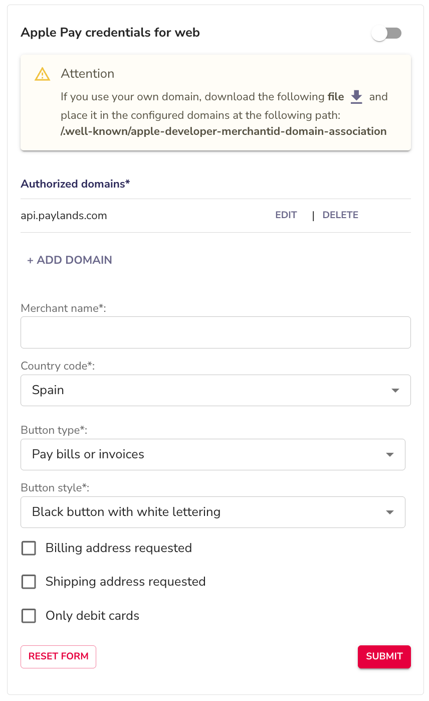 Apple Pay Web Integration